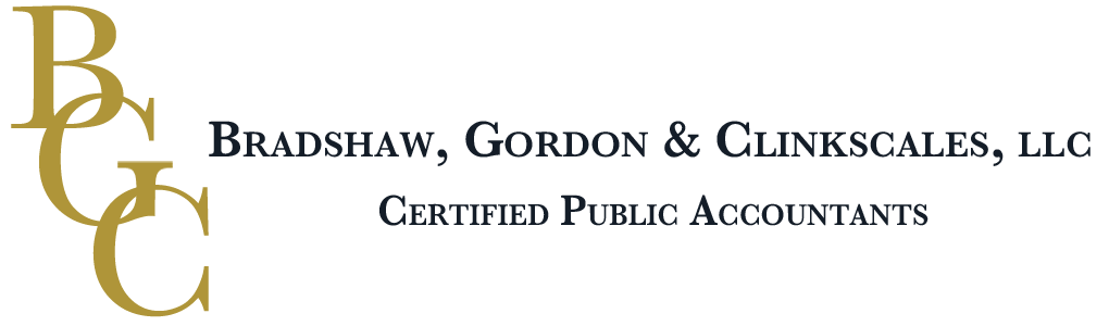 Bradshaw, Gordon & Clinkscales, LLC Certified Public Accountants Logo